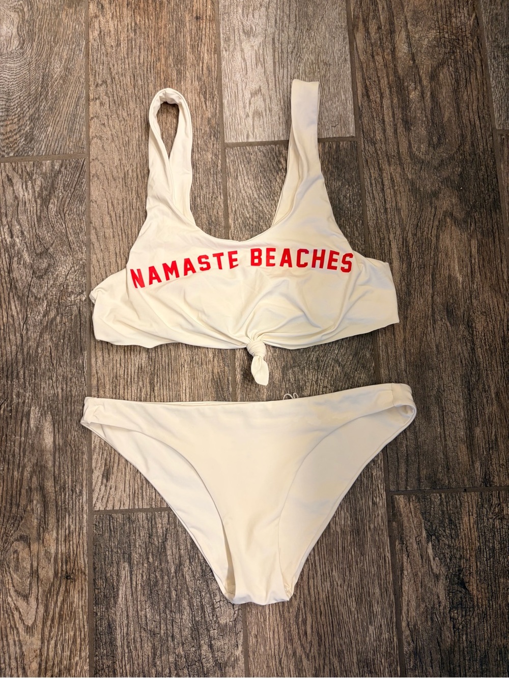 NWOT Spiritual Gangster Namaste Beaches Off White Bikini